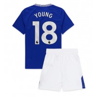 Koszulka piłkarska Everton Ashley Young #18 Strój Domowy dla dzieci 2024-25 tanio Krótki Rękaw (+ Krótkie spodenki)